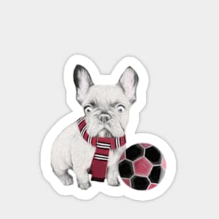 Football Supporting French Bulldog Sticker